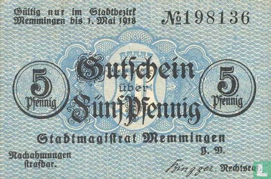Memmingen, Ville - 5 Pfennig 1918 - Image 1