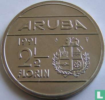 Aruba 2½ florin 1991 (medal alignment) - Image 1