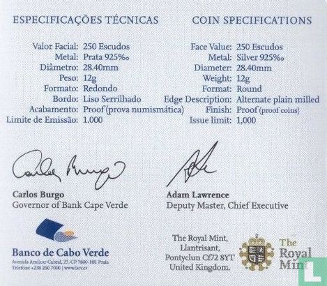 Cape Verde 250 escudos 2013 (PROOF) "50th anniversary Organisation of African Unity" - Image 3