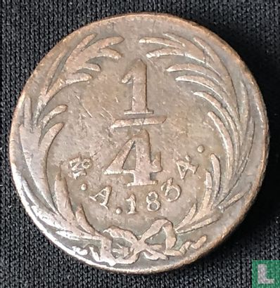 Mexique ¼ real 1834 (Mo) - Image 1