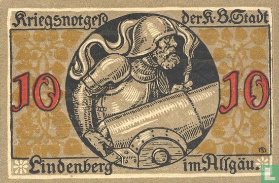 Lindenberg, Ville - 10 Pfennig 1917 - Image 2