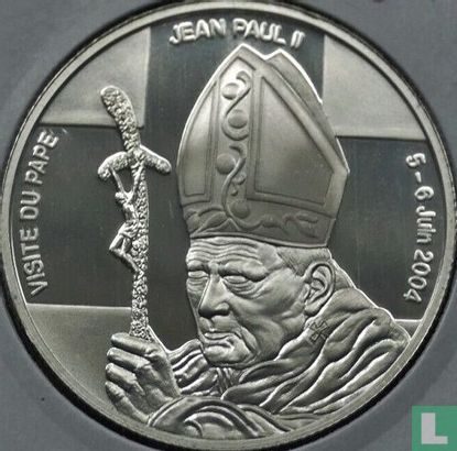 Congo-Kinshasa 5 francs 2004 (PROOF) "Visit of Pope John Paul II" - Image 1