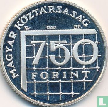 Hungary 750 forint 1997 (PROOF) "1998 Football World Cup in France" - Image 1