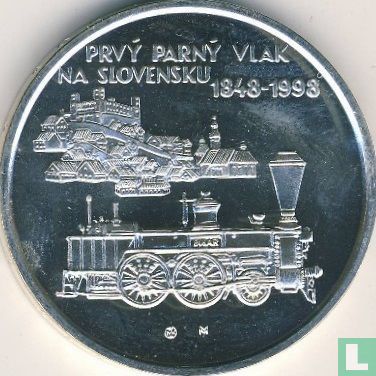 Slowakei 200 Korun 1998 "150 years Railway in Slovakia" - Bild 2