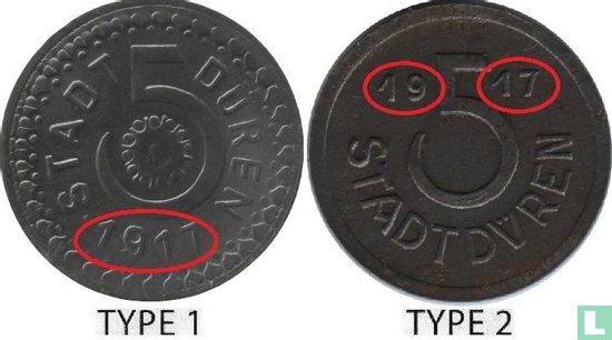 Düren 5 pfennig 1917 (type 1) - Image 3