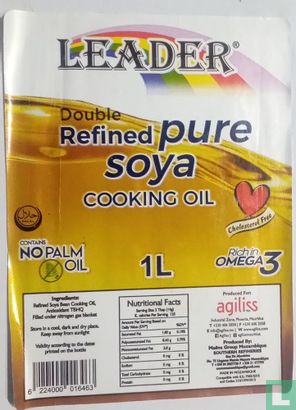 Leader Double refined  pure soya 1L