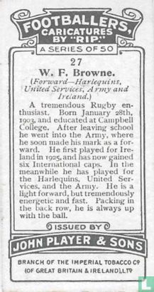 W. F. Browne (Harlequins, United Services, Army and Ireland) - Afbeelding 2