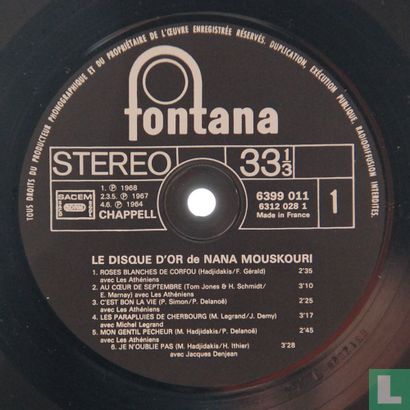 Le Disque D'Or De Nana Mouskouri - Bild 3