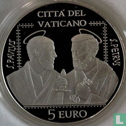 Vatican 5 euro 2021 (PROOF - colourless) "50th anniversary Association of St. Peter and St. Paul" - Image 2