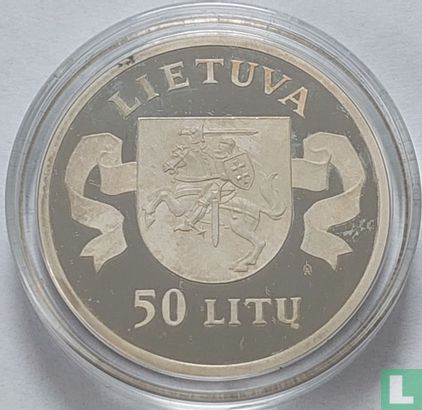 Litouwen 50 litu 1995 (PROOF) "5th anniversary Restoration of Independence" - Afbeelding 2