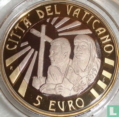 Vatican 5 euro 2019 (PROOF) "34th World Youth Day in Panama" - Image 1