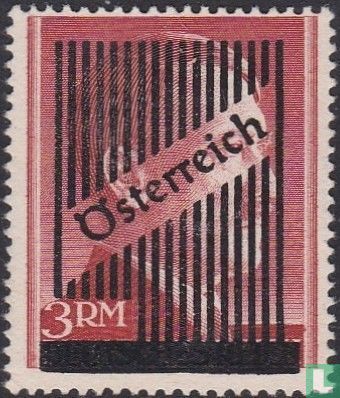 Adolf Hitler Briefmarke Deutsches Reich mit Aufdruck