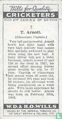 T. Arnott (Glamorgan Captain) - Afbeelding 2