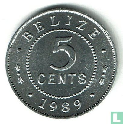 Belize 5 cents 1989 - Image 1