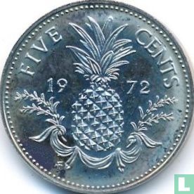 Bahama's 5 cents 1972 - Afbeelding 1