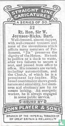 Rt. Hon. Sir W. Joynson-Hicks, Bart. - Afbeelding 2