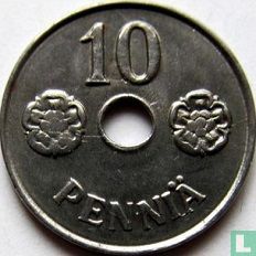Finland 10 penniä 1943 (ijzer - type 1) - Afbeelding 2