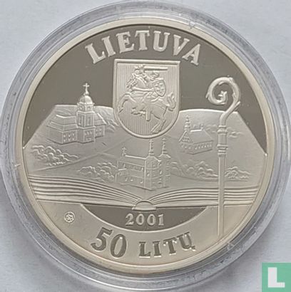 Litouwen 50 litu 2001 (PROOF) "200th birth anniversary of Motiejus Valancius" - Afbeelding 1