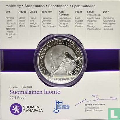 Finland 20 euro 2017 (PROOF) "Finnish Nature" - Image 3