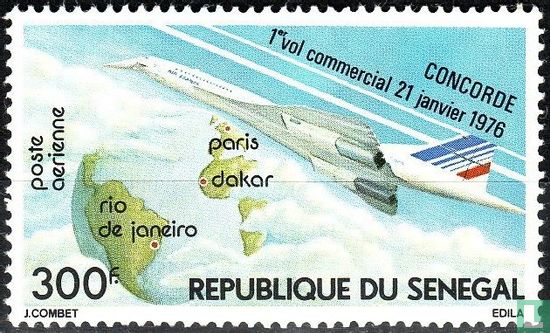 Eerste commerciële vlucht Concorde