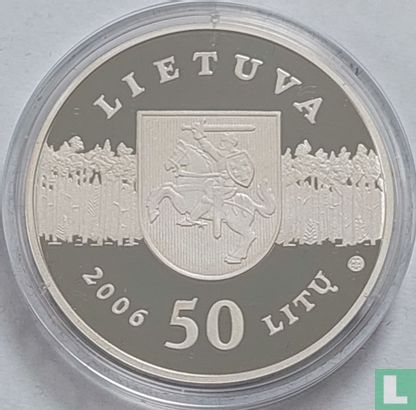 Lithuania 50 litu 2006 (PROOF) "Lithuanian nature - Lynx" - Image 1
