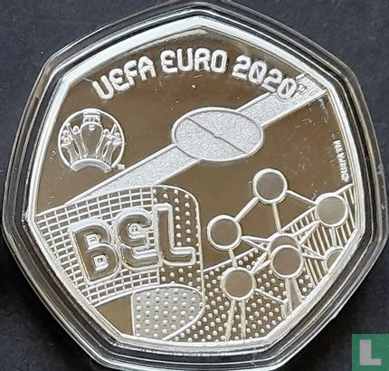 Gibraltar 20 pence 2020 (PROOFLIKE) "European Football Championship - Belgium" - Image 2