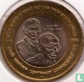 Inde 10 roupies 2015 (Mumbai) "Centenary Ghandi's return from South Africa to India" - Image 1