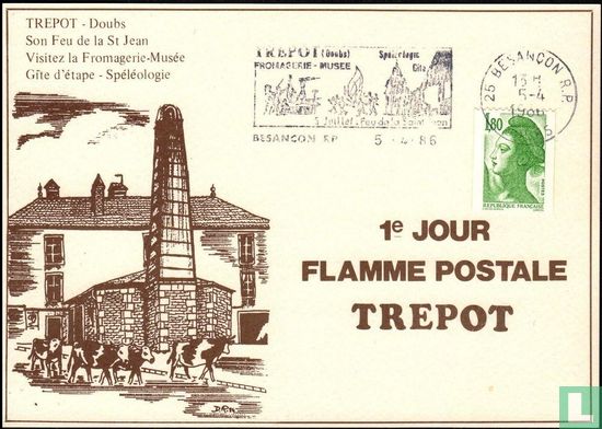 1er jour flamme postale Trepot - Image 1