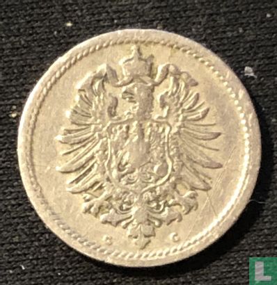 German Empire 5 pfennig 1874 (G) - Image 2