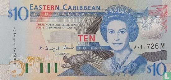 Oost-Caribische Staten 10 Dollars M - Afbeelding 1