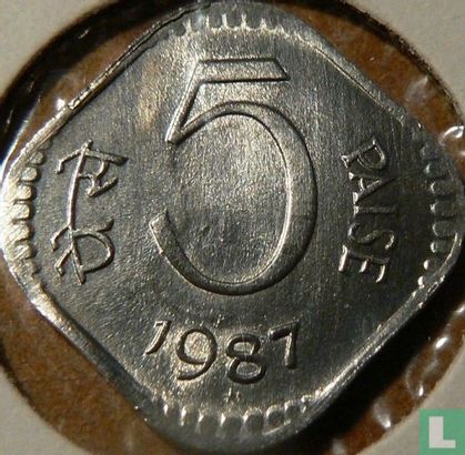 Inde 5 paise 1987 (Hyderabad) - Image 1