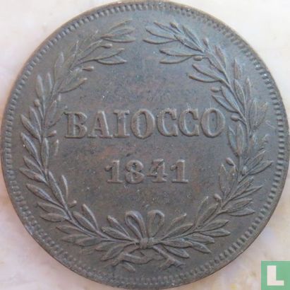 Kerkelijke Staat 1 baiocco 1841 (R) - Afbeelding 1