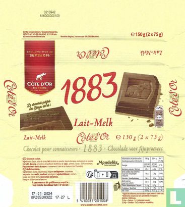 Côte d'Or Lait-Melk 150g (1883) - Afbeelding 1