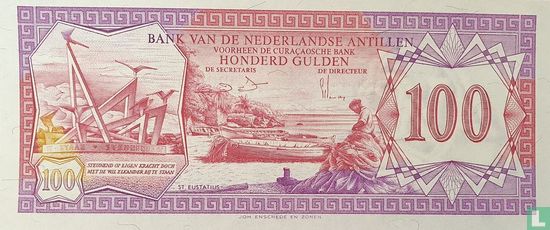 Antilles néerlandaises 100 Gulden - Image 1