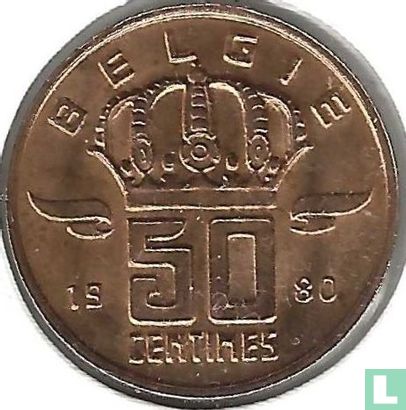 België 50 centimes 1980 (NLD - type 2) - Afbeelding 1