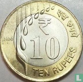 India 10 rupees 2020 (Hyderabad) - Afbeelding 1