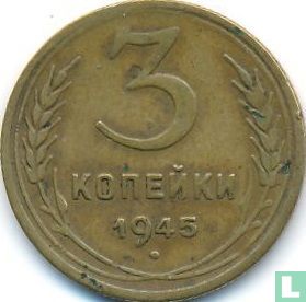 Rusland 3 kopeken 1945 - Afbeelding 1