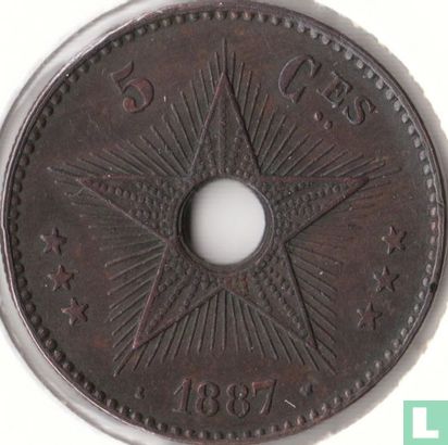 Kongo-Vrijstaat 5 centimes 1887 - Afbeelding 1