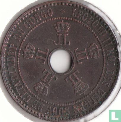 Congo Free State 5 centimes 1887 - Image 2