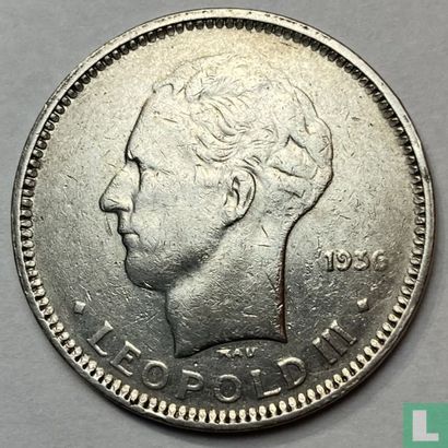 Belgium 5 francs 1936 (NLD - position B) - Image 1
