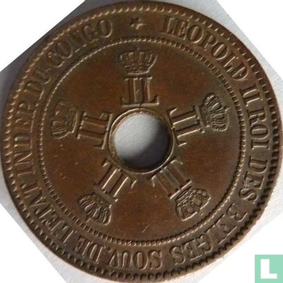 Congo Free State 10 centimes 1894 - Image 2