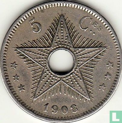 Congo Free State 5 centimes 1908 - Image 1