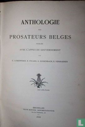 Anthologie des prosateurs belges - Afbeelding 2