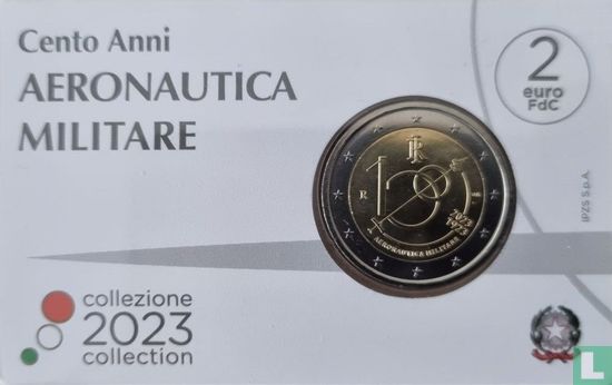 Italië 2 euro 2023 (coincard) "100th anniversary Italian Air Force" - Afbeelding 1