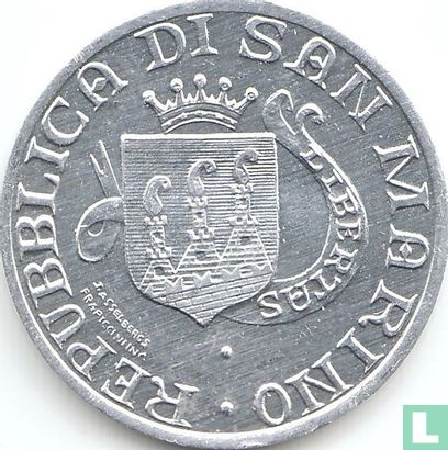San Marino 5 lire 1989 "History" - Image 2