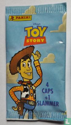 Toy Story Woody zakje met 4 caps +1 slammer - Afbeelding 1