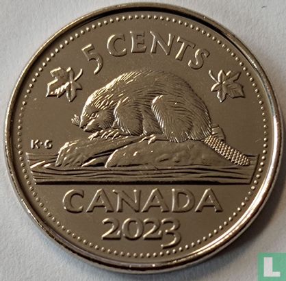 Canada 5 cents 2023 (type 1) - Image 1