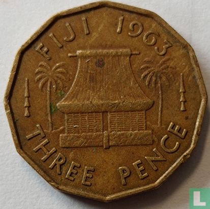 Fidji 3 pence 1963 - Image 1