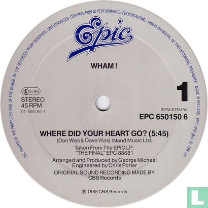 Where Did Your Heart Go? / Wham! Rap '86 - Afbeelding 3