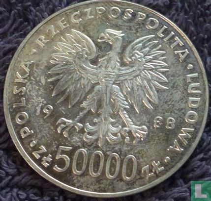 Poland 50000 zlotych 1988 "70th anniversary Poland regaining independence" - Image 1
